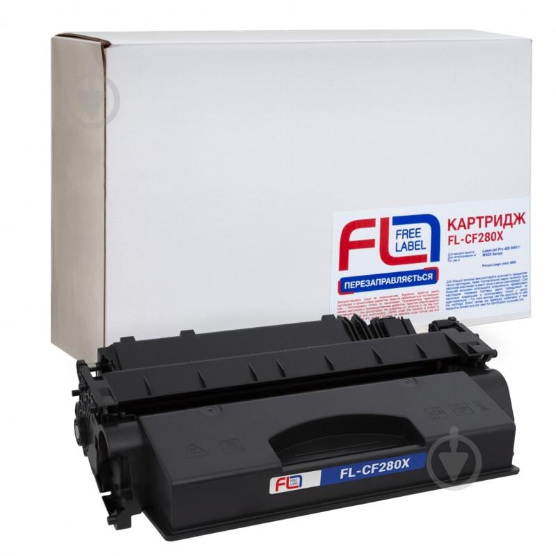 Картридж FREE LABEL сумісний HP 80X (CF280X) (FL-CF280X) - фото 1 Картридж FREE LABEL сумісний HP 80X (CF280X) (FL-CF280X) - фото 1
