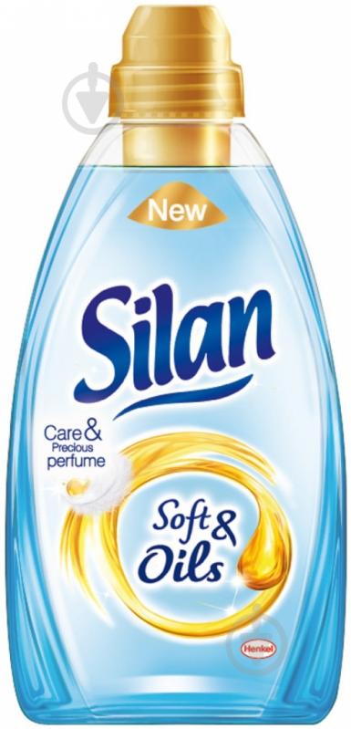 Кондиционер-ополаскиватель Silan Soft&Oils Голубой 1,5 л - фото 1
