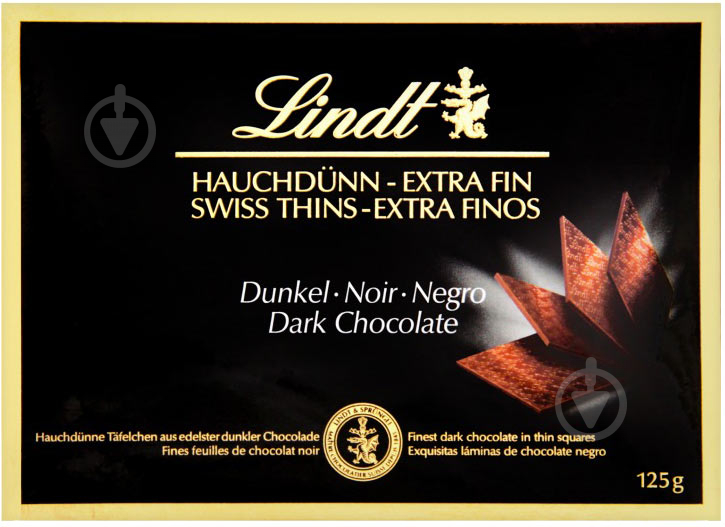 Шоколад LINDT Dark Thins 125 г - фото 1