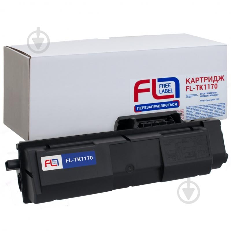 Тонер-картридж FREE LABEL сумісний Kyocera Mita TK-1170 (FL-TK1170) - фото 1