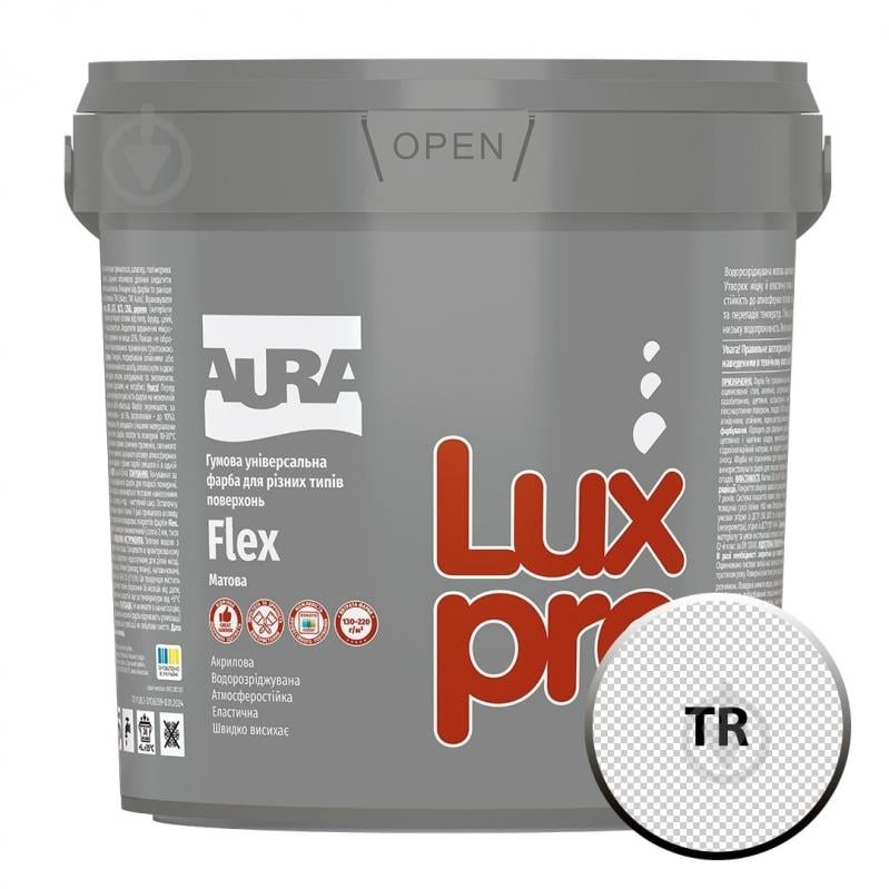 Фарба гумова гумова Aura® Luxpro Flex TR мат база під тонування 1,2 кг - фото 1
