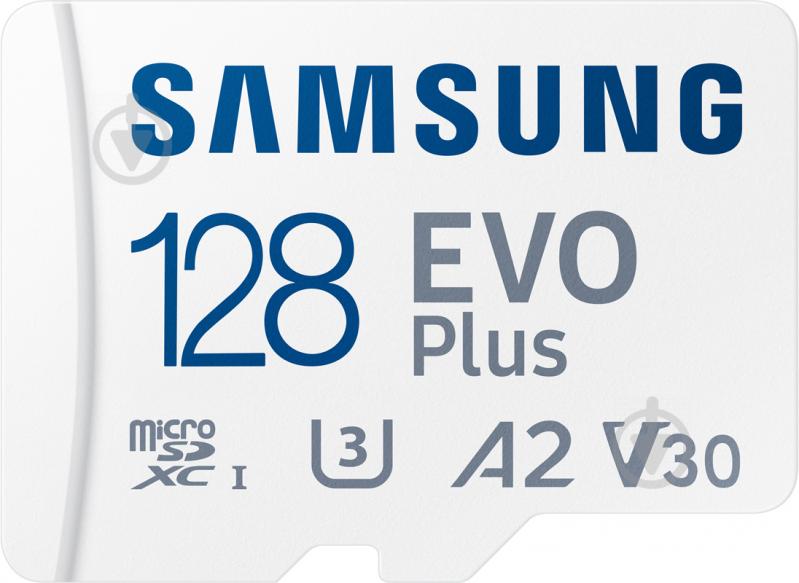 Карта пам'яті Samsung microSDXC 128 ГБ Class 10 (MB-MC128KA/RU) EVO Plus UHS-I + SD адаптер - фото 1