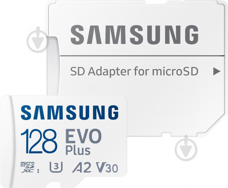 Карта пам'яті Samsung microSDXC 128 ГБ Class 10 (MB-MC128KA/RU) EVO Plus UHS-I + SD адаптер - фото 4