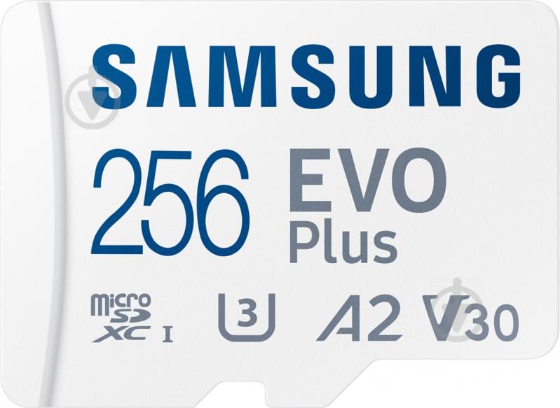 Карта памяти Samsung microSDXC 256 ГБ Class 10 (MB-MC256KA/RU) EVO Plus UHS-I + SD адаптер - фото 1