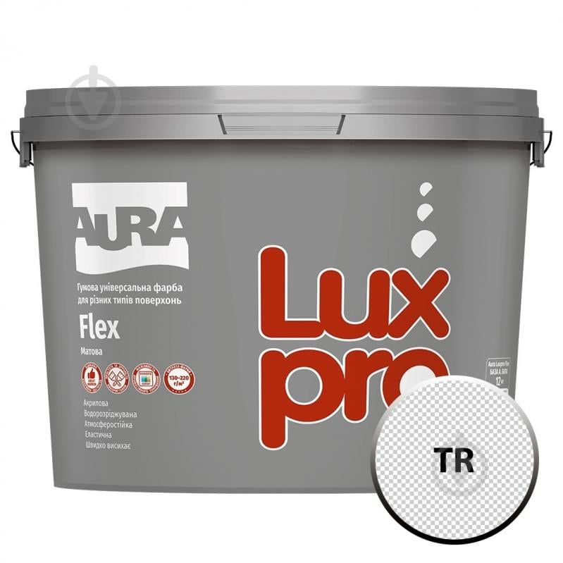 Фарба гумова гумова Aura® Luxpro Flex TR мат база під тонування 12 кг - фото 1