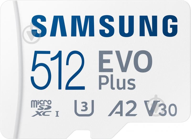 Карта памяти Samsung microSDXC 512 ГБ Class 10 (MB-MC512KA/RU) EVO Plus UHS-I + SD адаптер - фото 1