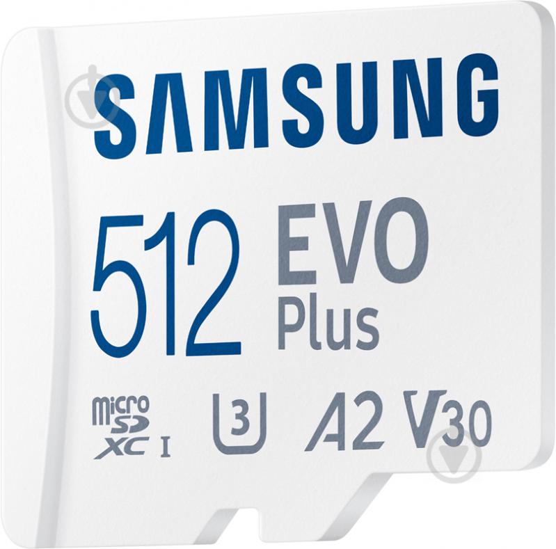 Карта памяти Samsung microSDXC 512 ГБ Class 10 (MB-MC512KA/RU) EVO Plus UHS-I + SD адаптер - фото 2