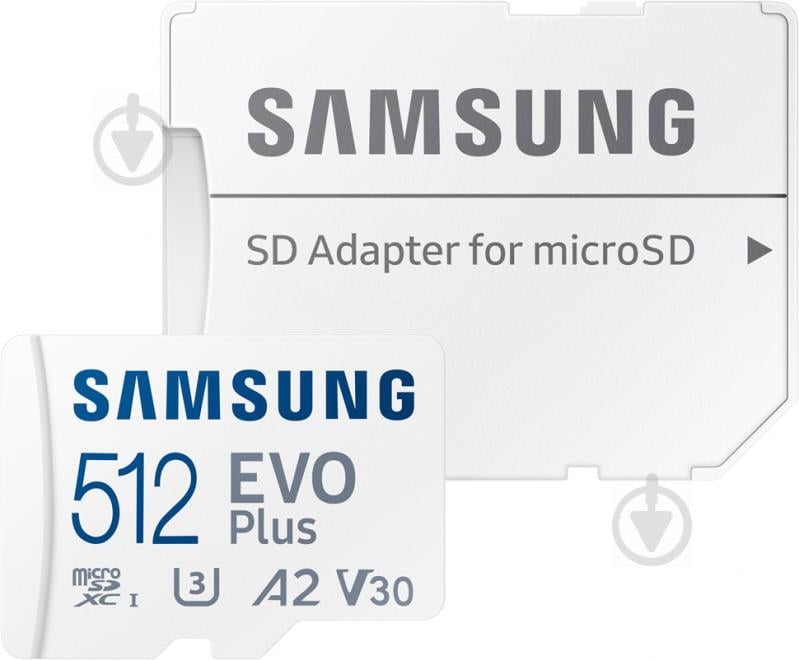 Карта памяти Samsung microSDXC 512 ГБ Class 10 (MB-MC512KA/RU) EVO Plus UHS-I + SD адаптер - фото 4