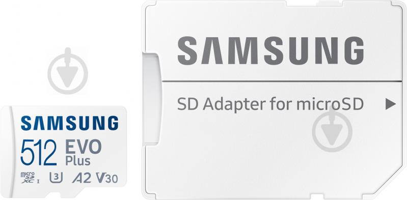 Карта памяти Samsung microSDXC 512 ГБ Class 10 (MB-MC512KA/RU) EVO Plus UHS-I + SD адаптер - фото 6