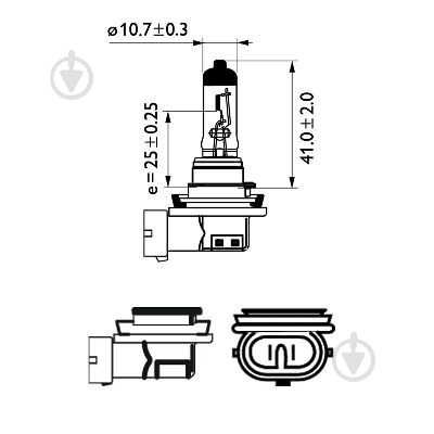 Автолампа галогенна Philips PGJ19-2 Vision +30% H11 55 Вт 1 шт.(PS12362PRB1) - фото 3