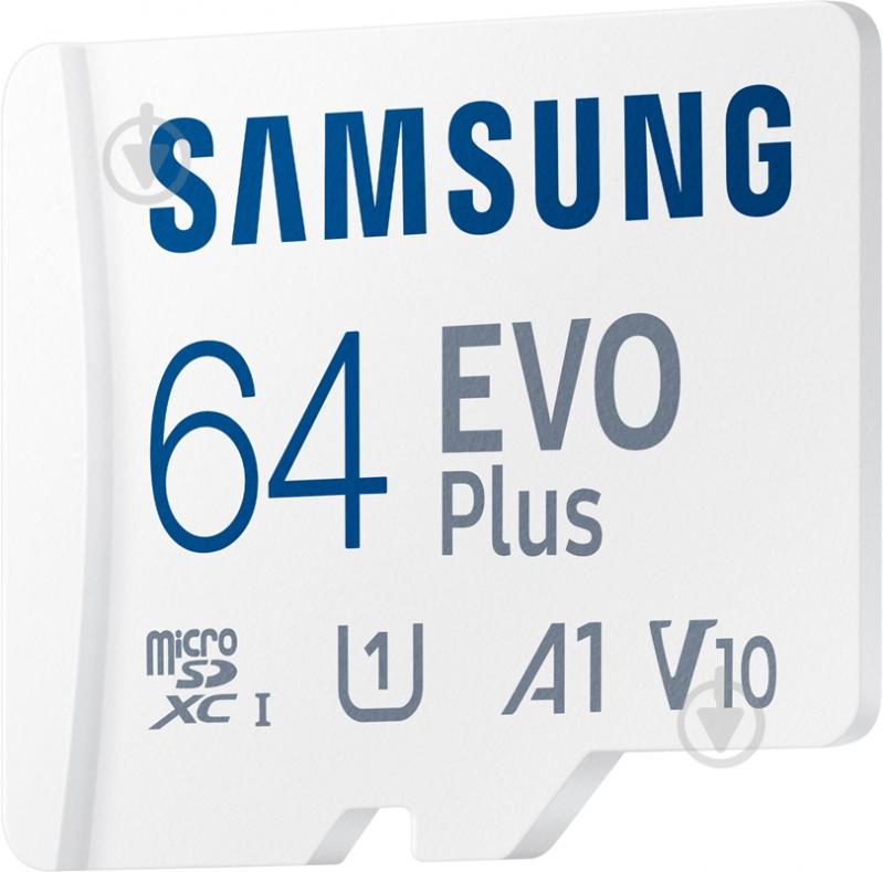 Карта памяти Samsung microSDXC 64 ГБ Class 10 (MB-MC64KA/RU) EVO Plus UHS-I + SD адаптер - фото 2