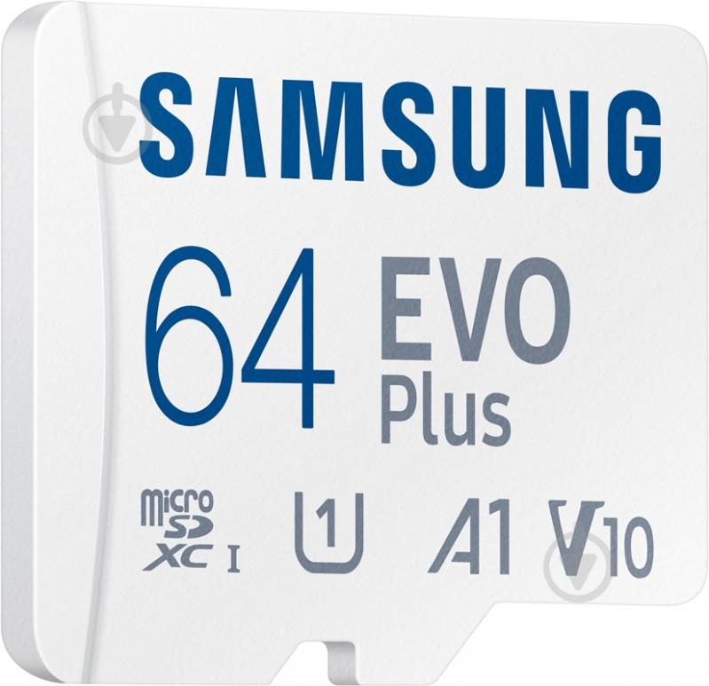 Карта памяти Samsung microSDXC 64 ГБ Class 10 (MB-MC64KA/RU) EVO Plus UHS-I + SD адаптер - фото 3