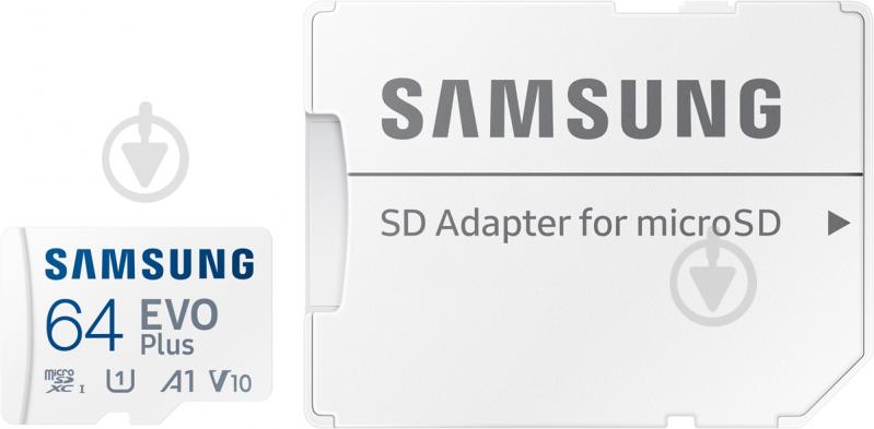 Карта памяти Samsung microSDXC 64 ГБ Class 10 (MB-MC64KA/RU) EVO Plus UHS-I + SD адаптер - фото 6