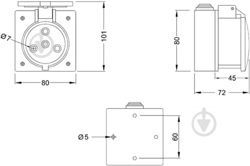 Розетка Bemis BEM 15-019 (ВР2-2504-4516) белый BEM 15-019 - фото 3