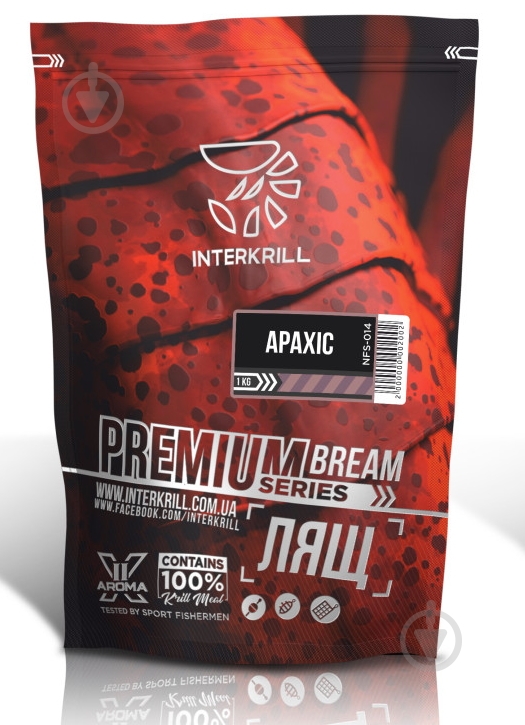 Прикормка INTERKRILL Premium Series лещ/ арахис 1000 г - фото 1