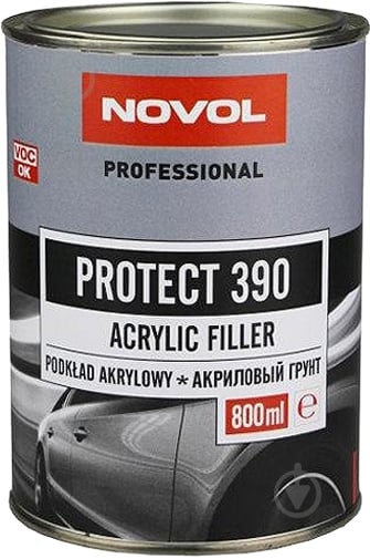 Ґрунт Protect 390 акриловий 4+1 чорний 90845 NOVOL 800 мл - фото 1