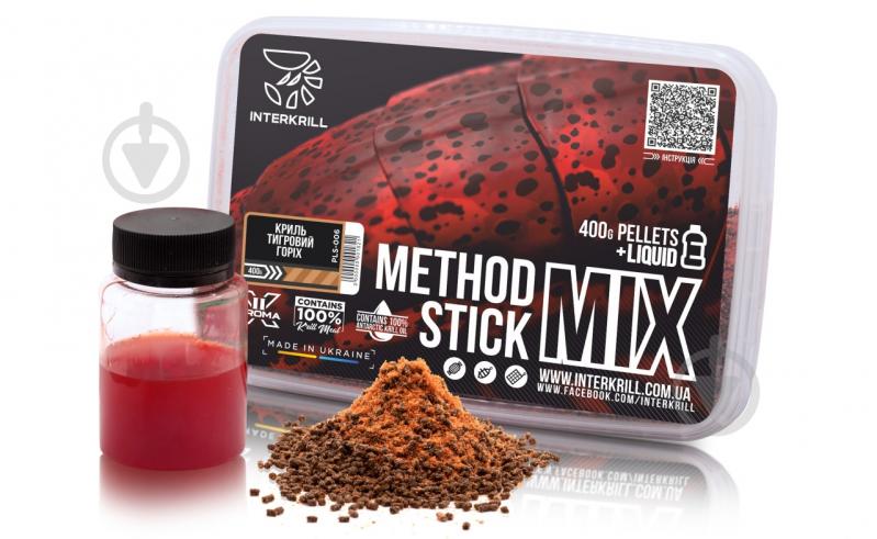 Пеллетс INTERKRILL Method Stick Mix + 50ml Ликвид кріль/ тигровий горіх 400 г - фото 1