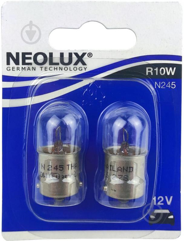 Автолампа розжарювання Neolux Standard BA15S R10W 10 Вт 2 шт.(NE N245-02B) - фото 1