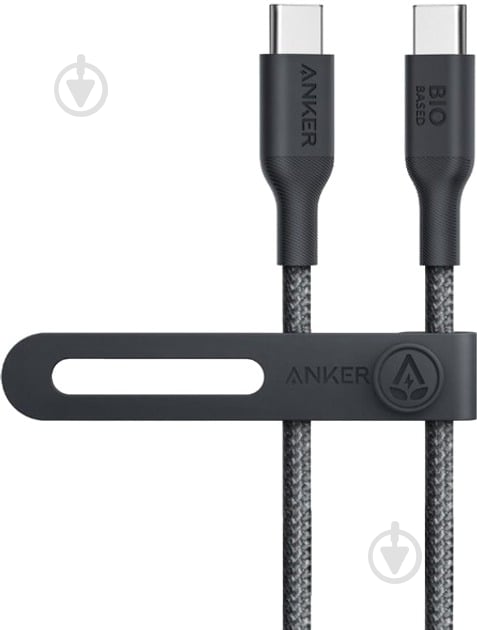 Кабель Anker 544 USB Type-C 140W 1,8 м чорний (A80F6H11) - фото 1