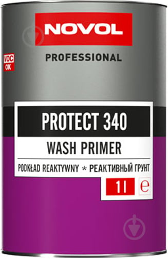 Ґрунт Protect 340 реактивний WashPrimer 1+1 37211 NOVOL 1000 мл - фото 1