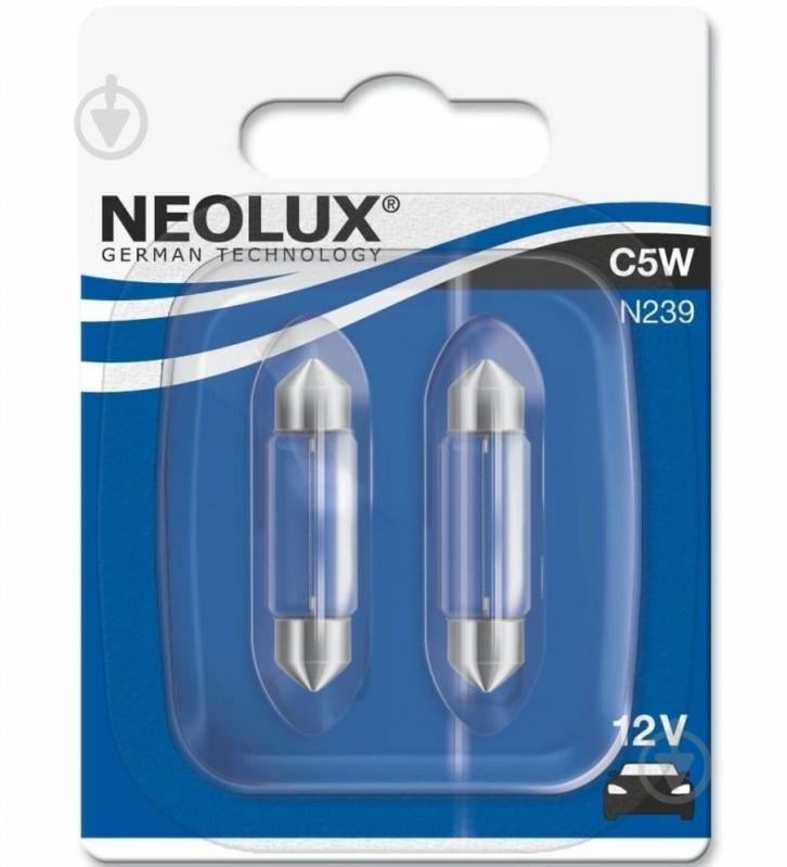 Автолампа накаливания Neolux Standard C5W 5 Вт 2 шт.(NEN23902B) - фото 2