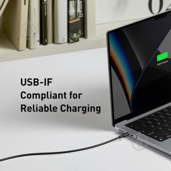 Кабель Anker 544 USB-C to USB-C 140W 0,9 м чорний (A80F5H11) - фото 5