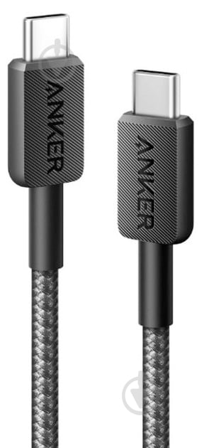 Кабель Anker 322 USB-C to USB-C 1,8 м чорний (A81F6G11) - фото 1