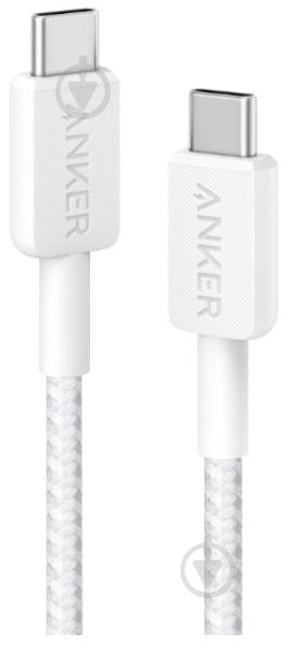 Кабель Anker 322 USB-C to USB-C 0,9 м білий (A81F5H21/A81F5G21) - фото 1