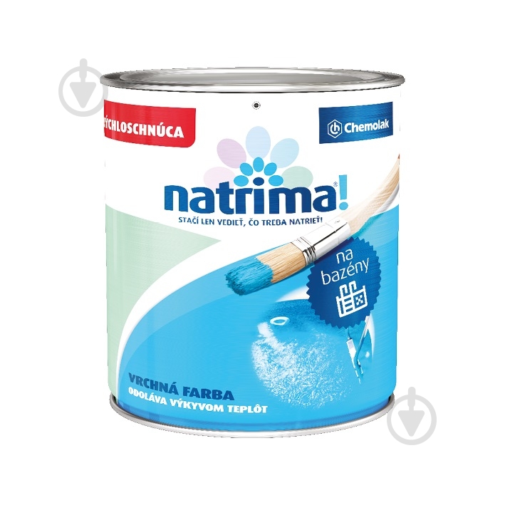 Краска Chemolak NATRIMA для басейнов голубой мат 2,5 л - фото 1 Краска Chemolak NATRIMA для басейнов голубой мат 2,5 л - фото 1