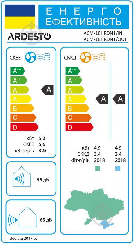 Кондиционер Ardesto ACM-18HRDN1 - фото 13