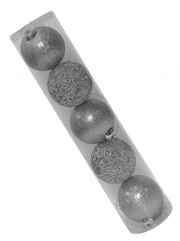 Набір ялинкових куль MIS LT №58 d 80 мм 5 шт./уп. - фото 1