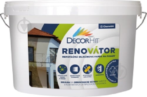 Краска Chemolak DECORHIT RENOVATOR белый мат 10 л - фото 1