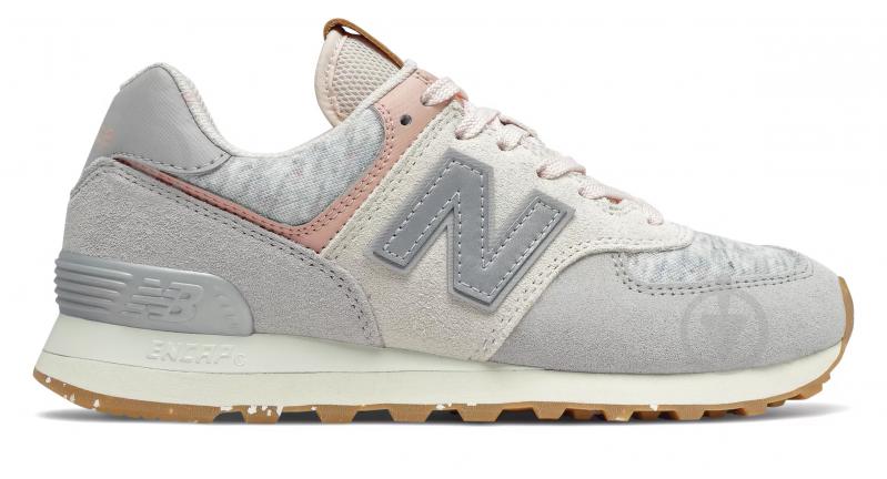 Кроссовки женские демисезонные New Balance WL574WD2 р.40 бежевые с розовым - фото 1