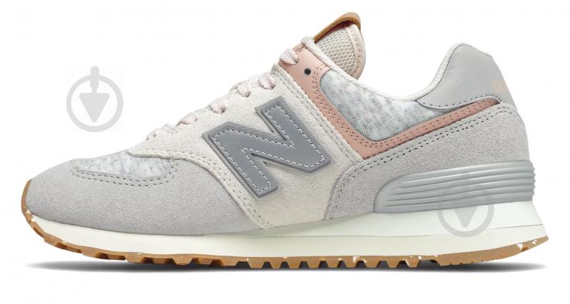 Кроссовки женские демисезонные New Balance WL574WD2 р.40 бежевые с розовым - фото 2