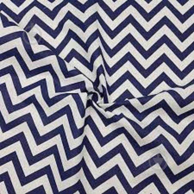 Комплект постельного белья Basic Зигзаг 2,0 белый с синим La Nuit - фото 3