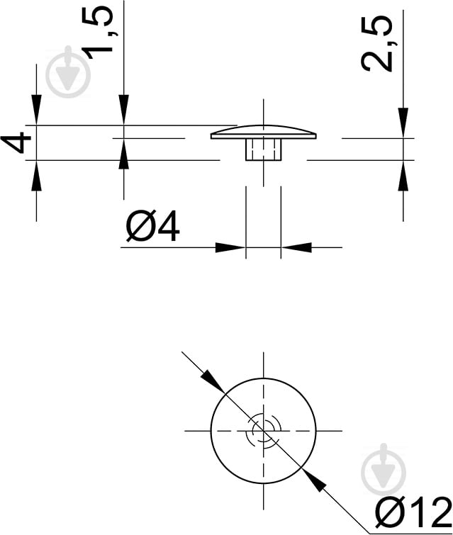 Заглушка к конфирмату 56854 1000 шт. белый Smart - фото 2