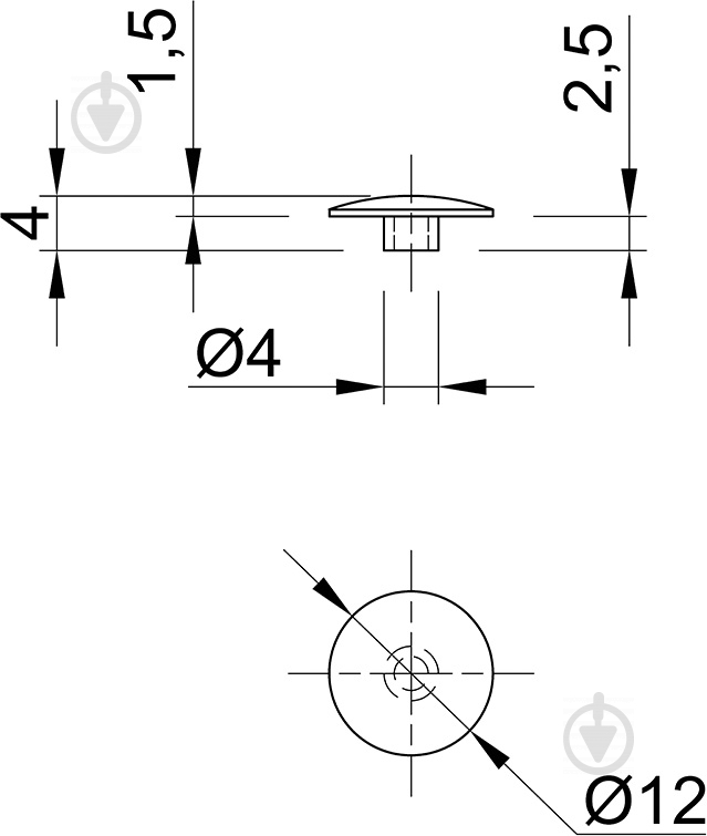 Заглушка к конфирмату 96652 1000 шт. дуб милано Smart - фото 2