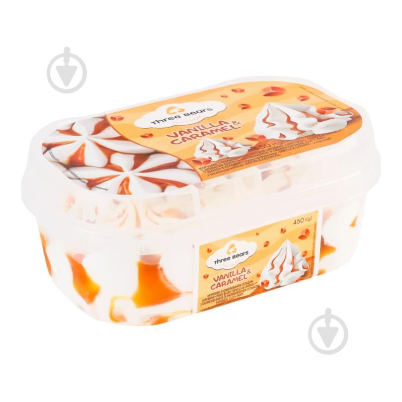 Мороженое Три Ведмеді vanilla&caramel 450 г - фото 1