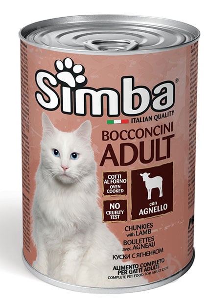 Консерва для взрослых кошек SIMBA. Adult с ягненком 415 г - фото 1