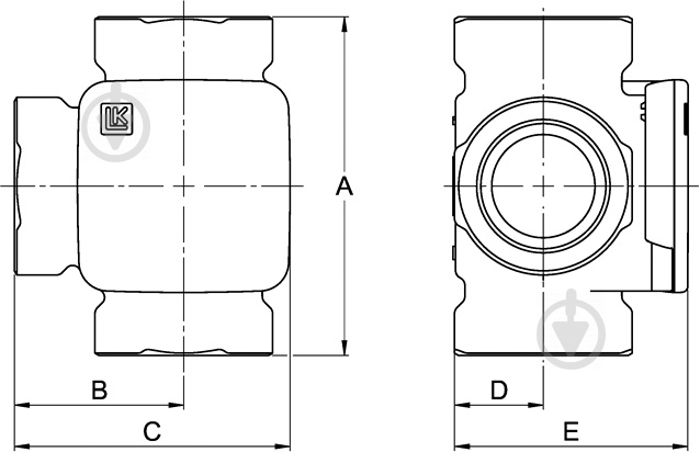 Клапан термостатичний LK Armatura LK 821 Termo Var 1 1/4" 55 °C (180550) - фото 3