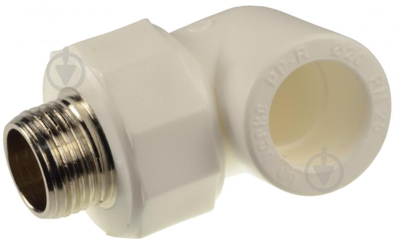 Угол переходной Berke Plastik білий PP-R З.Р. 20x1/2" - фото 1