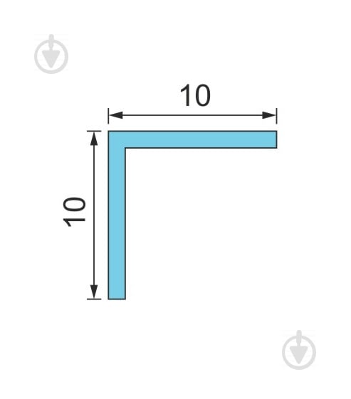 Кутник алюмінієвий Braz Line 10x10x1 мм анодований - фото 2