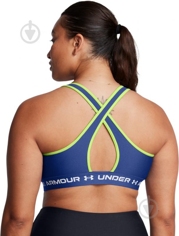 Бра Under Armour CROSSBACK MID BRA 1361034-432 р.M синий - фото 11