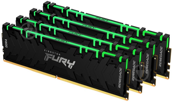 Оперативна пам'ять Kingston DDR4 SDRAM 32 GB (4x8GB) 3600 MHz (KF436C16RBAK4/32) FURY Renegade RGB - фото 1