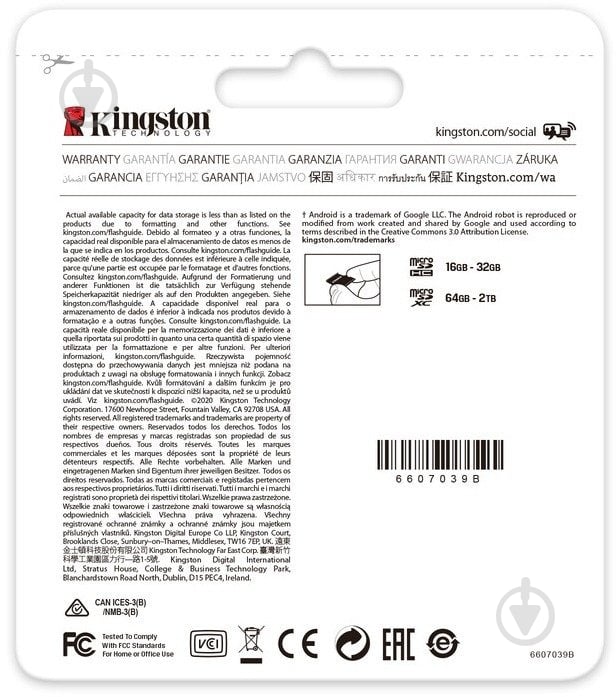 Карта пам'яті Kingston microSDXC 1 ТБ Class 10UHS-I Class 3 (U3) (SDCG3/1TBSP ) Canvas Go! Plus - фото 4