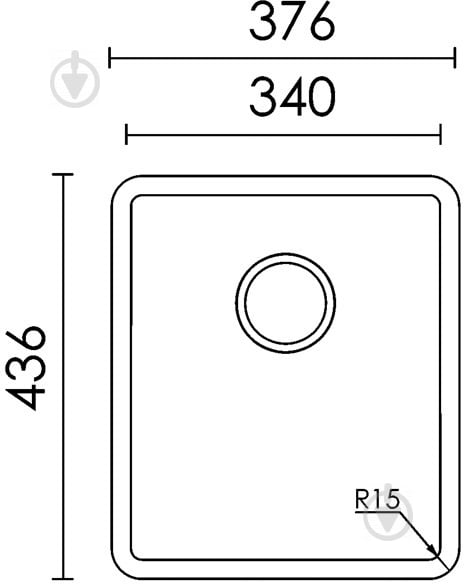 Мийка для кухні ELLECI Space 340 under top - фото 2