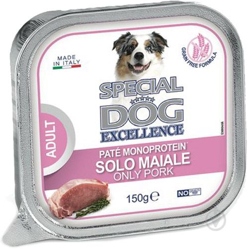 Консерва для собак для усіх порід SPECIAL DOG EXCELLENCE зі свининою 150 г - фото 1