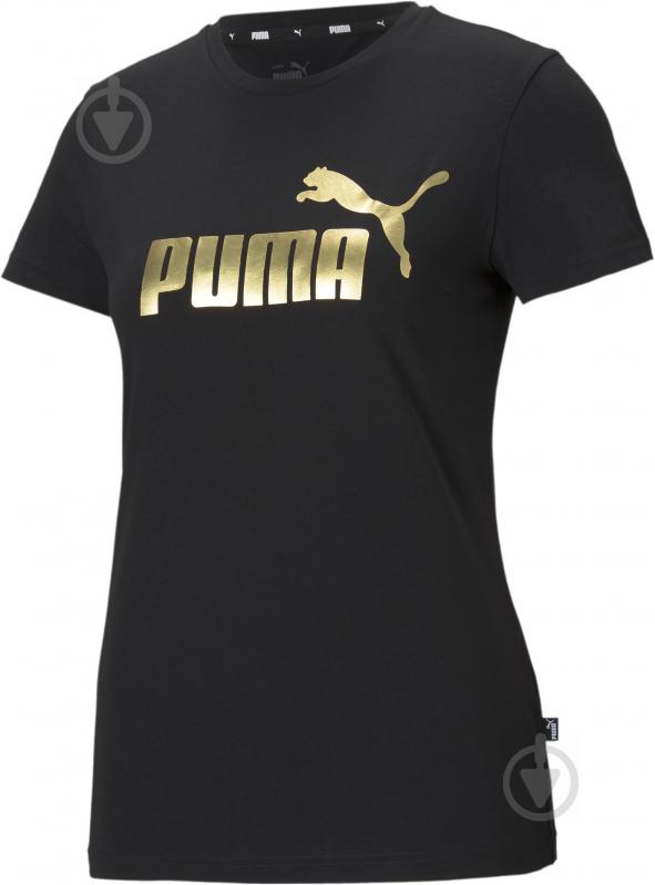 Футболка Puma ESS+ Metallic Logo Tee 58689001 р.XL чорний - фото 1