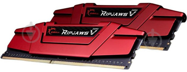 Оперативна пам'ять G.Skill DDR4 SDRAM 8 GB (2x4GB) 2400 MHz (F4-2400C15D-8GVR) Ripjaws V Red - фото 2