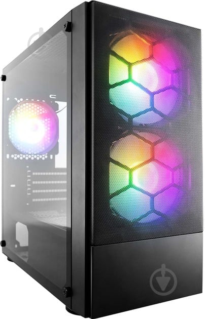 Корпус 1stPlayer X4-M-2F1P-1F1-BK Black - фото 1